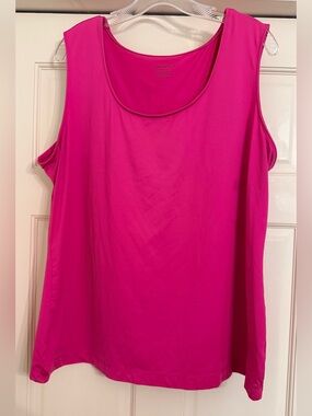 Charter Club Scoop Neck Tank Top - Hot Pink